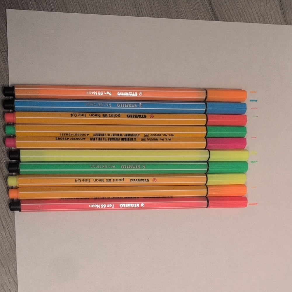 Stabilo Neon Markers, Set Of 10
